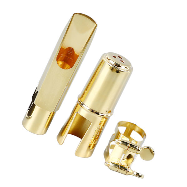 Alto Saxofon Munstycke Guld Färg Metall Multifunktionell Sax Munstycke Kit för Övning 6C