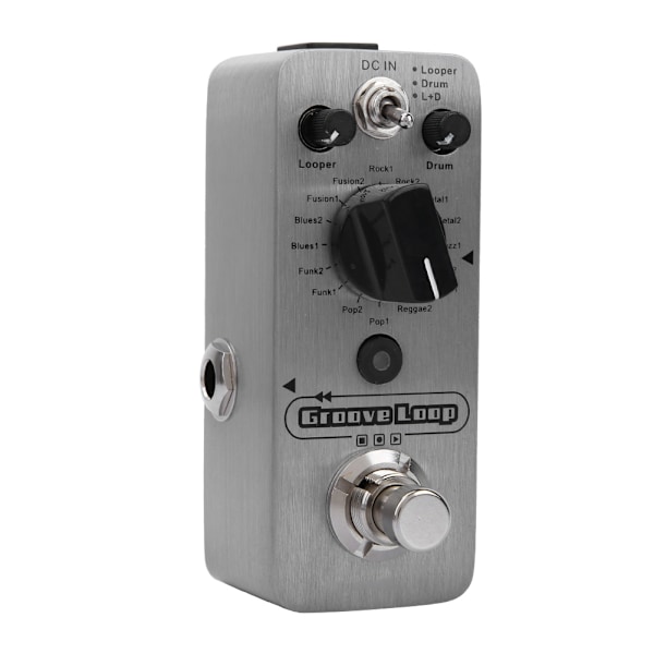 DC 9V/120mA Loop Drum Machine Looper Effektpedal 16Bit 44.1kHz