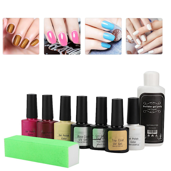 Professionellt DIY-set för nagellack i gelé med nagelkonstset, gelélackblock, manikyrverktyg