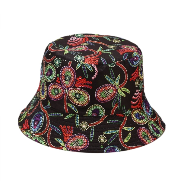 Cute Bucket Hat Beach Fisherman Hats for Women, Reversible Double-Side-Wear Unisex (HATB017)