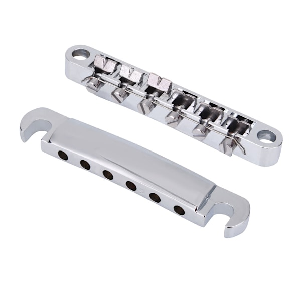 Alloy Bridge & Tailpiece Sæt Reservedel til LP Style 6-Strenget Elektrisk Guitar