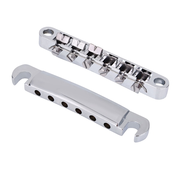 Alloy Bridge & Tailpiece Set Ersättning Del för LP Stil 6-Strängad Elgitarr