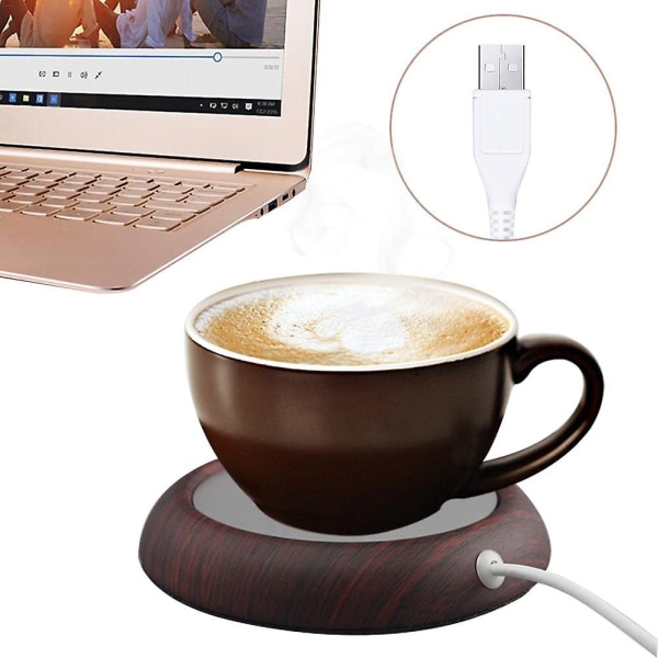 USB kaffekopp värmeunderlägg Ren metall anpassad träkornsfärg isolerad glasunderlägg 5w hög power