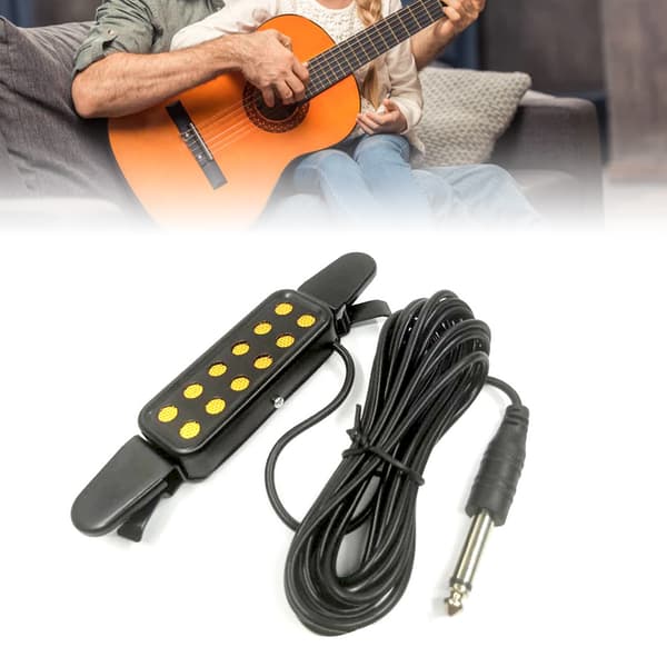 Akustisk gitarr pickup folk gitarrer stansfri bajonett 12 hål magnetisk svart