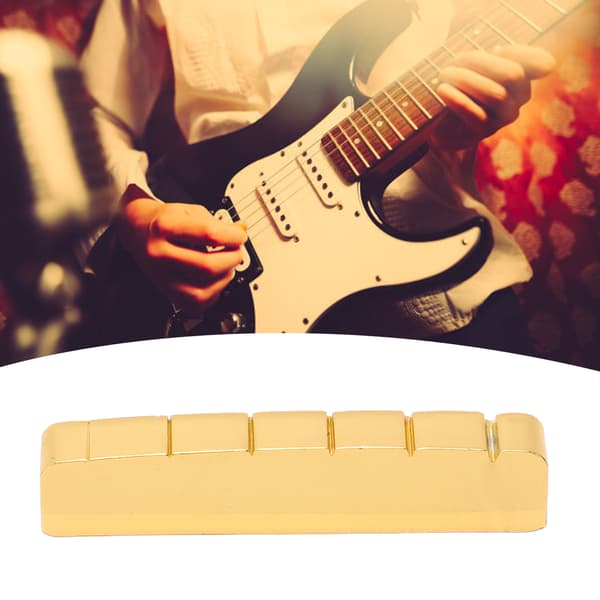 42mm förskårad mutter 6 strängar akustisk gitarr mutter ersättning stränginstrument tillbehör
