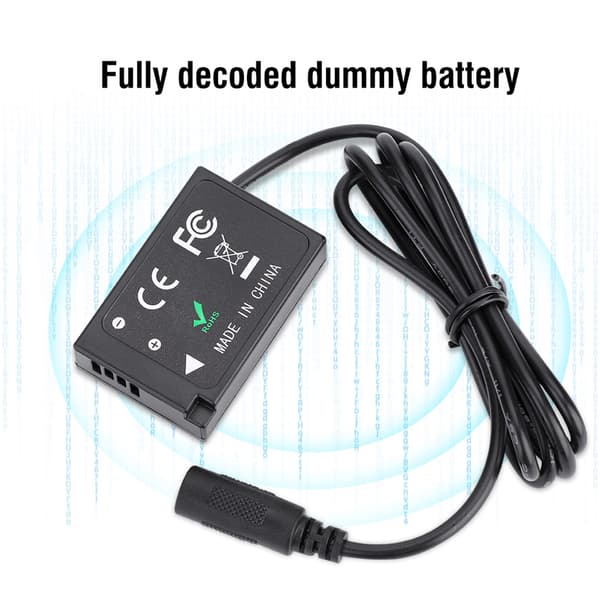Dr E18 (LP-E17) Dummybatteri til Canon EOS-760D EOS 760D T6i 750D 8000D kamera