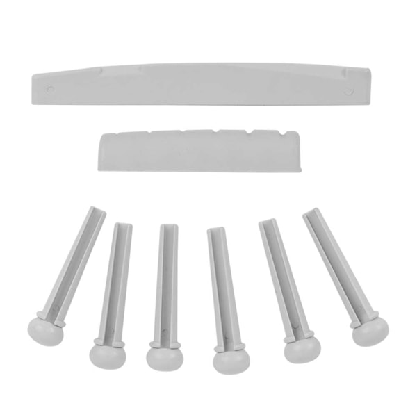 Gitarrstallpinne mutter sadel POM Folk gitarr universal delar ersättning pack tillbehör vit