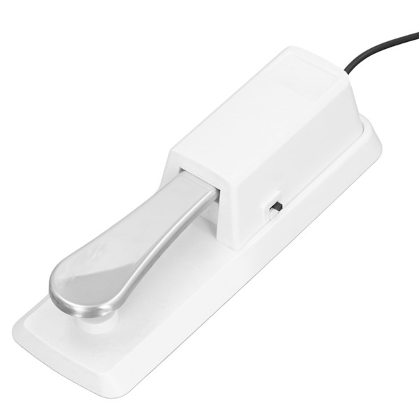 Sustain fotpedal universell keyboard fotpedal 6,35 mm kontakt pianofotpedal bryter for kontroll hvit