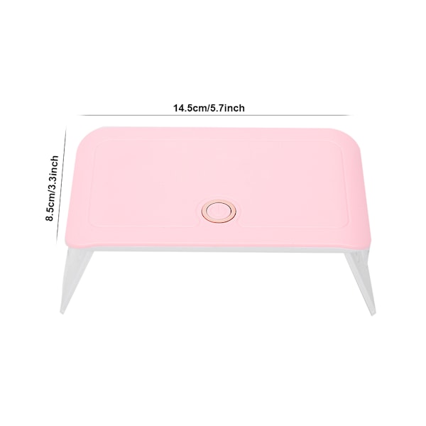 24W Bärbar Fällbar USB LED UV Nagellampa Gel Nagellack Torktumlare Nagelkonst MaskinRosa