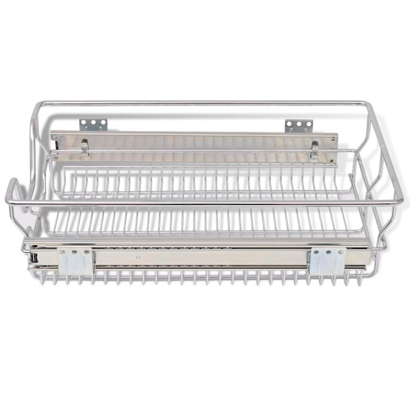 Ulosvedettävät langatelineet 2 kpl, hopea, 400 mm
