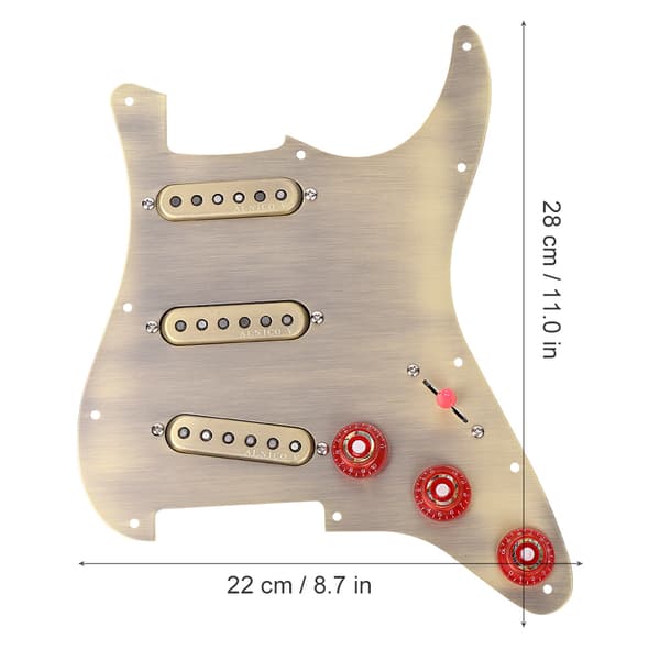 Hållbar SSS ALNICO V Magnet Pickup Loaded Pickguard för ST Style Elektrisk Gitarr