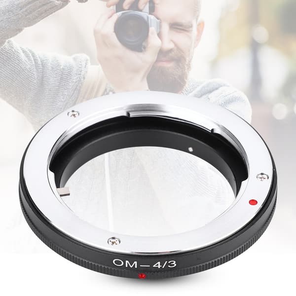 OM-4/3 Metalobjektivadapterring til Olympus OM-objektiv til 4/3-monteringskamera E510 E500 E400