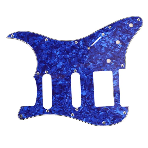 Elektrisk gitarr plektrumskydd PVC plastskyddsskiva frontplatta panelskydd instrumenttillbehör blå pärlfärg GSSH63