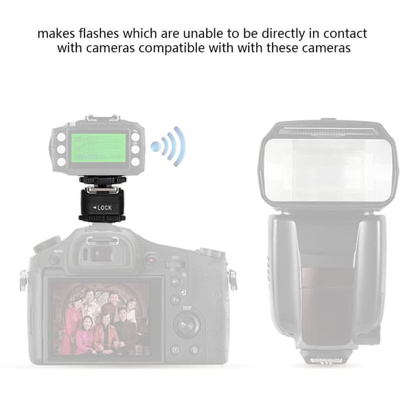 Mini plastik hot shoe adapter konverter 3.5 PC Sync Socket Flash kamera tilbehør (TF-325)