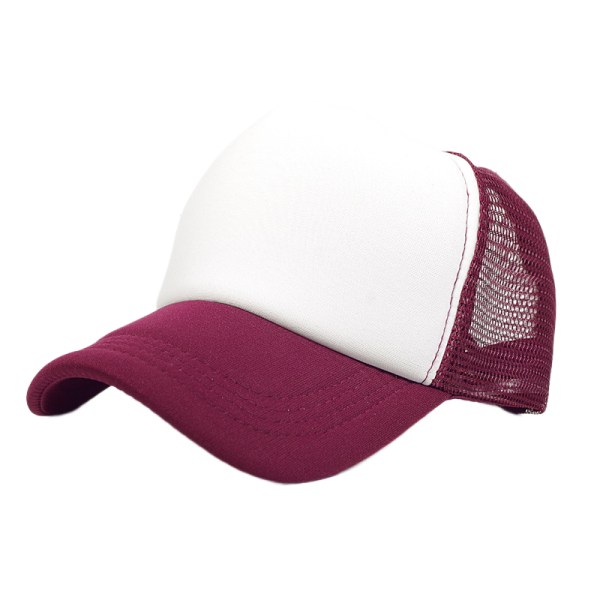 To-farget Trucker-caps med sommernett og justerbar trykknappstropp