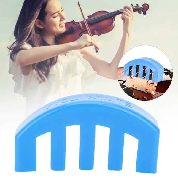 Violin Gummi Mute 48mm Klotyp Instrument Övning Mute Violin Övningstillbehör