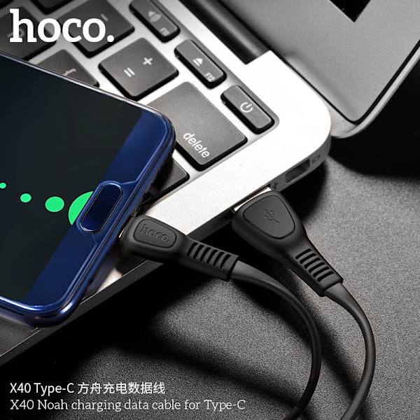 hoco. X40 Ark lämplig för datakabel typ-c universell mobiltelefon hållbar USB-laddningskabel