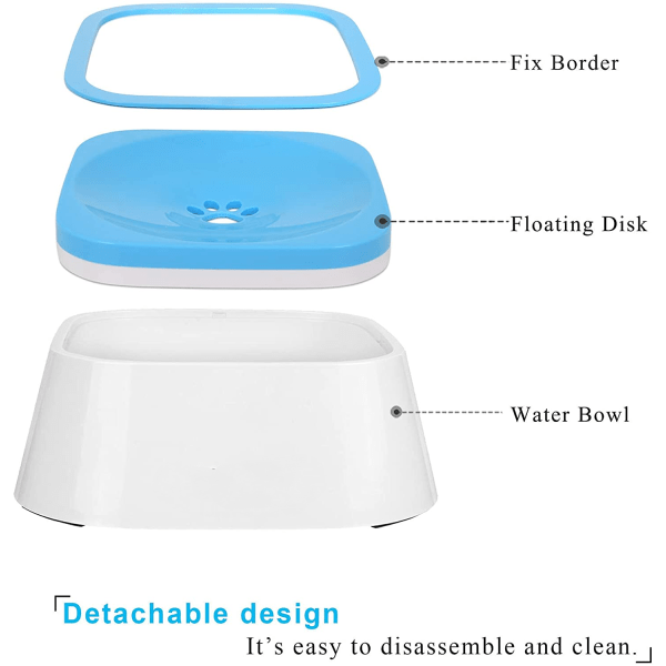 Hundeskål Hundeskåle Vandskål til Hunde Ingen Spild Vandskål til Hunde Langsom Vandfoder Hundeskål Skridsikker Vanddispenser til Hunde og Katte