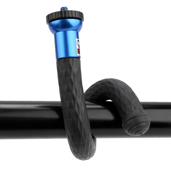 Mini fleksibelt blekksprut-monopodstativtilbehør for actionkamera mobiltelefon (blå)