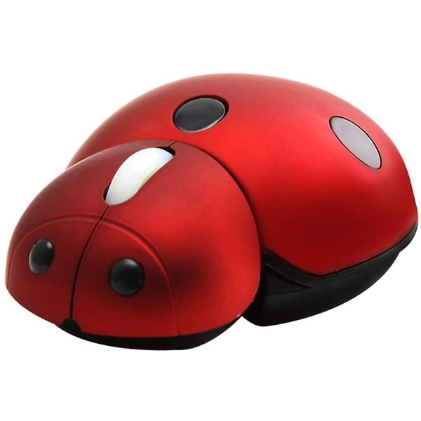 2.4g Wireless Mouse Small Cute Animal Ladybug Shape 3000dpi Portable Mobile Optical Mouse With Usb Receiver 3 Buttons Cordless Mouse For Pc Mac Lapto