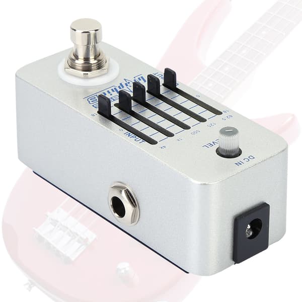 Metallskal Grafisk B Bas EQ Effektpedal ±18dB Justerbar Gitarr Equalizer