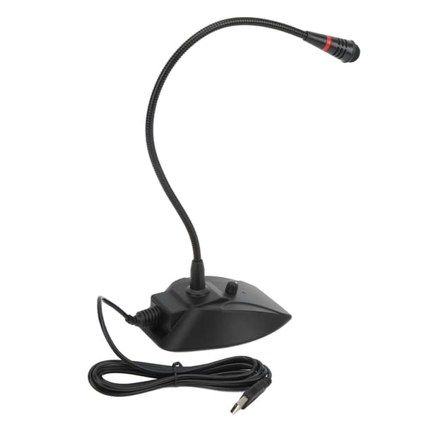 USB-mikrofon Studio Speech Speaker Justerbar Trådbunden Skrivbordsmikrofon för Laptop-högtalare