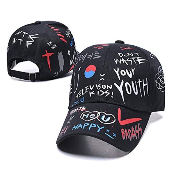 AVEKI Graffiti Hat Justerbar Doodle Baseball Hatt för män kvinnor