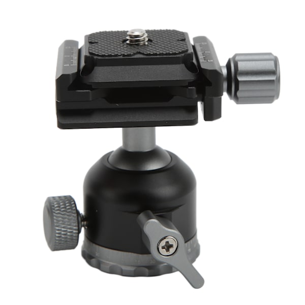 Mini aluminiumlegering kulhuvud 360° panorama kulhuvud med snabbkopplingsplatta bubbelnivå för stativ monopods digitalkameror