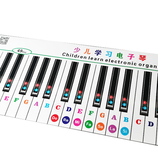 88-näppäiminen Simuloitu Paperinen Elektroninen Keyboard-Tarra Lapsille Pianon Harjoitteluun (T-2)