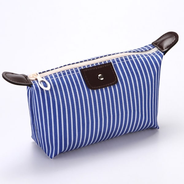 Meikkipussi, matkameikkipussi, toilettilaukku, nailoninen kosmetiikkalaukku, vaaleanpunainen meikkipussi, ihonhoitolaukku, preppy-meikkipussi, meikkipussi blue