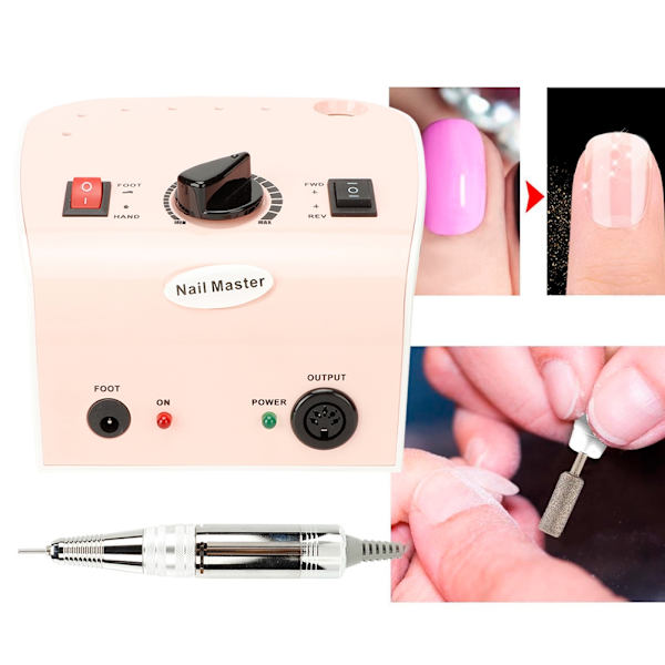 Elektrisk nagelborrmaskin penna manikyr nagelpolering gravyrmaskin nagelkonstverktyg rosa