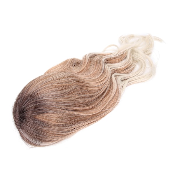 Kvinnor Lång Blond Lockig Gradient Peruk Värmebeständig Syntetisk Peruk för Fest Cosplay