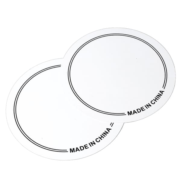2PCS Trumhuvud Patch PET Slitstark Trumhuvud Patch Protector för Övning Prestanda Singel Pedal Vit