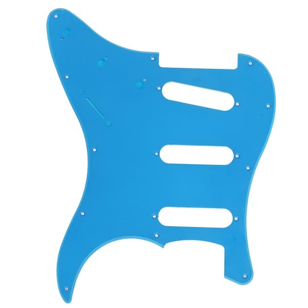 PVC Matt 11 Håls SSS Pickguard För Stratocaster Gitarr Olika Färger (blå)