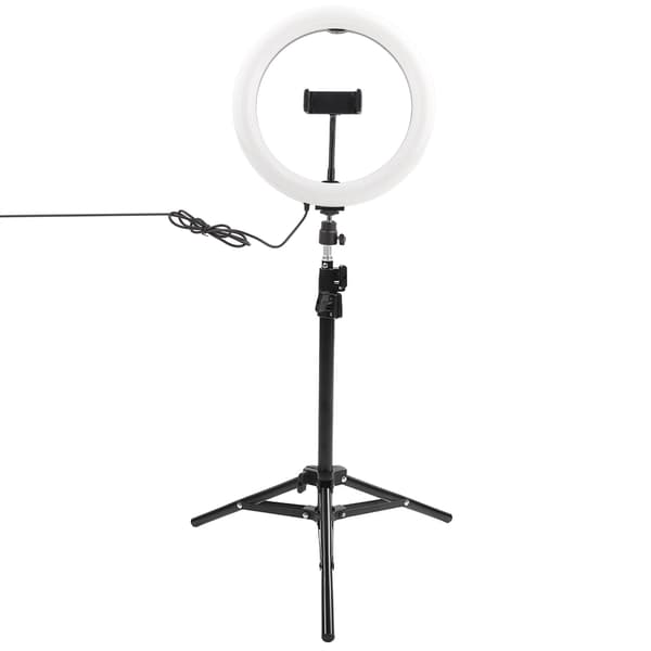 PULUZ Bærbar 10 tommer LED Ring Fill Light Sæt Blødt Lys Live Broadcast Lampeudstyr