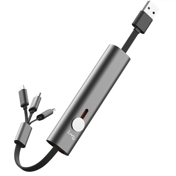 Metal Tre-i-én Datakabel Type-C Micro USB Velegnet til iOS Android-telefoner Tablets og Andre Elektroniske Enheder
