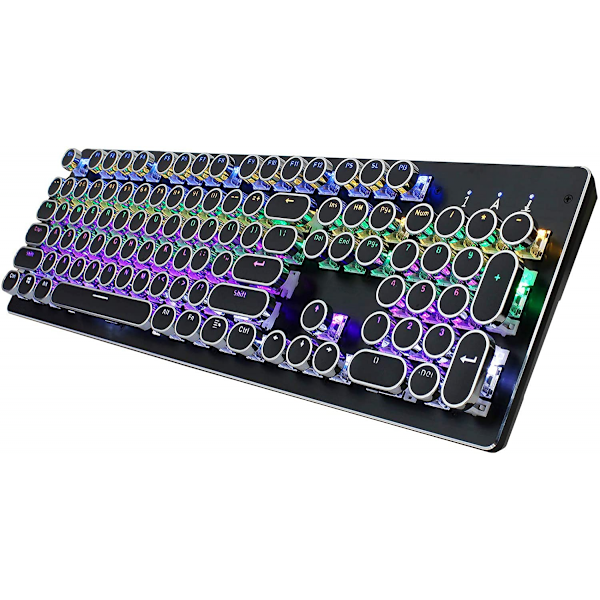 Spilltastatur kompatibel med Win ME/2000, kablet tastatur med berøringsplate