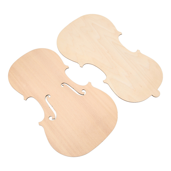 Ubehandlede Violiner Plade Træ Gran Frontpanel Ahorn Bagplade Bagplade DIY Dele