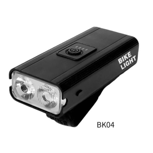 USB uppladdningsbar vattentät cykelstrålkastare med Power Display-BK04 Plus Size (Single Pack)