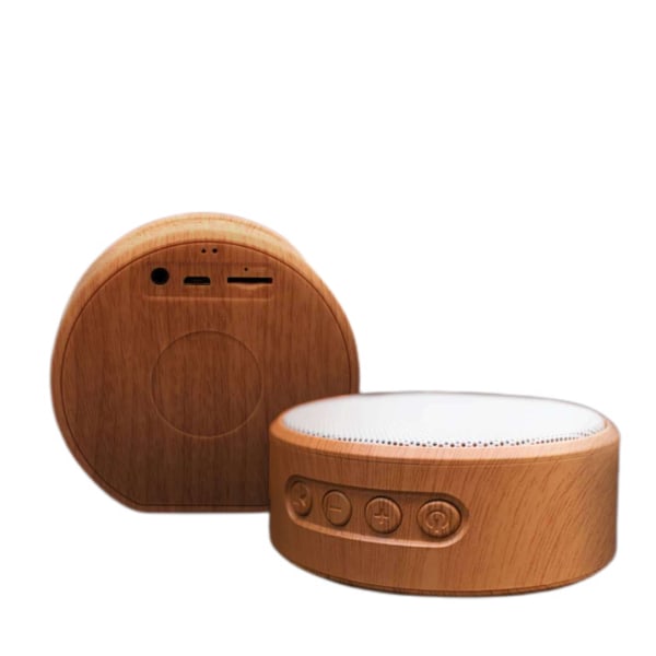 Utomhus ny A60 trådlös högtalare subwoofer smart audio träkorn bluetooth högtalare inbyggd högupplöst mikrofon（Vit）