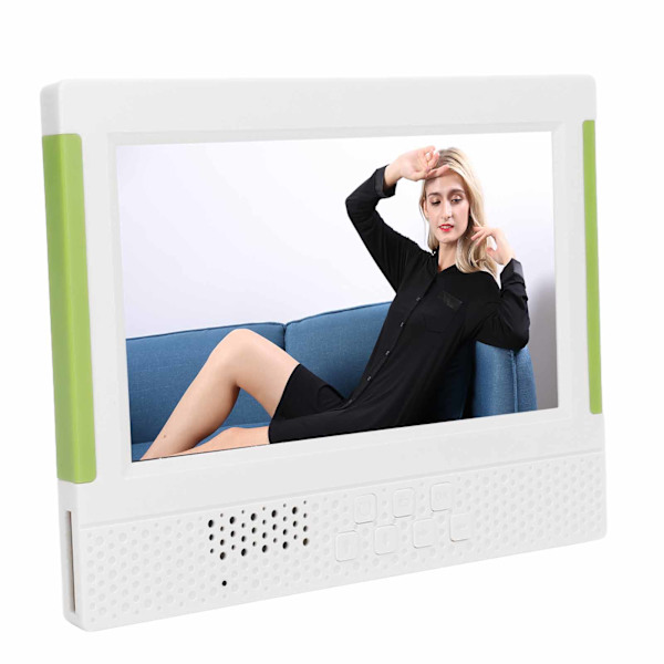 7 tums digital fotoram elektronisk fotoram med videospelare klockkalender fjärrkontrollfunktion 100‑240V EU-kontakt