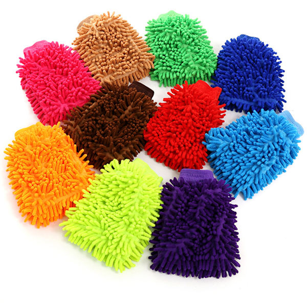 Biltvättverktyg, Blå Mikrofiber Tvättvante, 2-pack