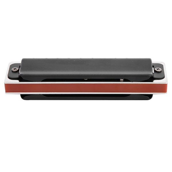 Høykvalitets Blues Harmonica 10 Hull Harmonica Musikk Instrument I Nøkkelen C (Svart)