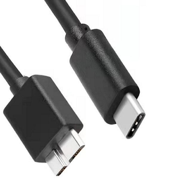 0,35 m typ-c till mikro 3.0 datakabel för MacBook mobiltelefon anslutning mobil hårddisk kabel, 4-pack