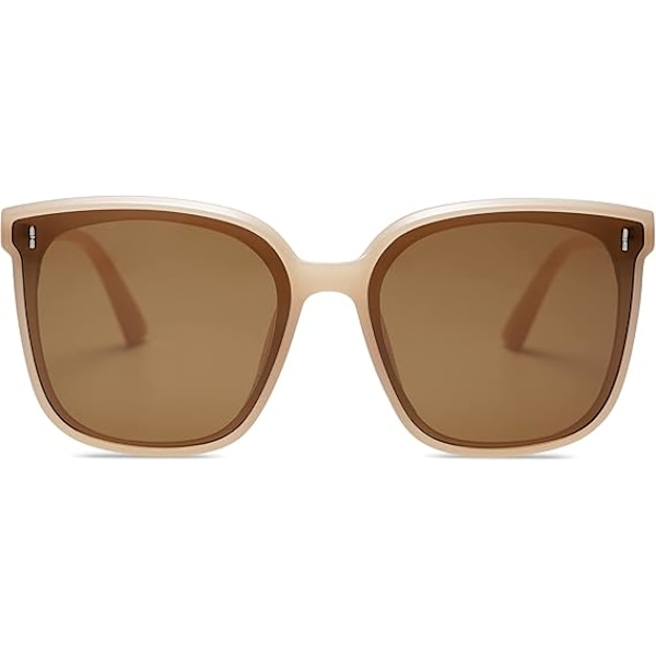 Trendikkäät ylisuuret aurinkolasit naisille ja miehille Brown/Brown Gradient