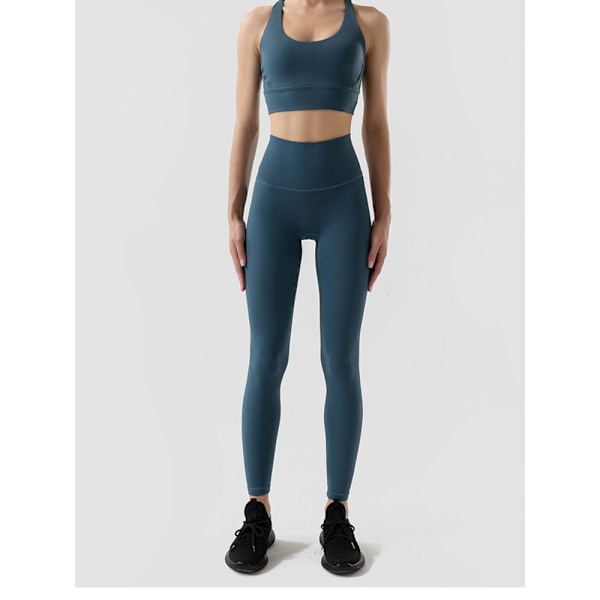Høje taljerede mønstrede leggings til kvinder - Smøragtige bløde mavekontrol trykte bukser til træning Yoga (M)