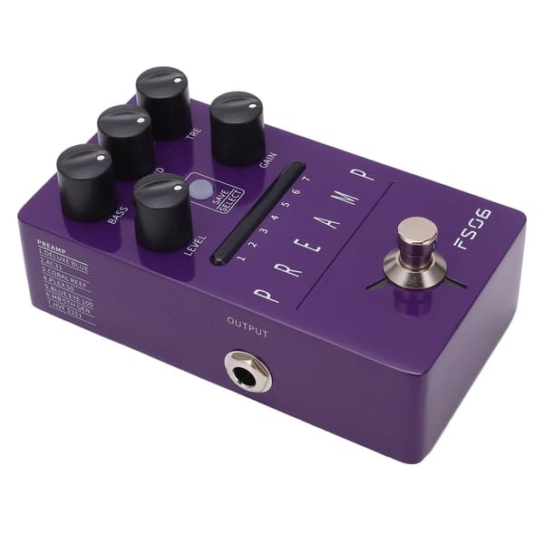 Gitarr Effekt Pedal Metall Lila 1/4in Gränssnitt Parametrar Sparbara Singel Effekt Pedal DC 9V