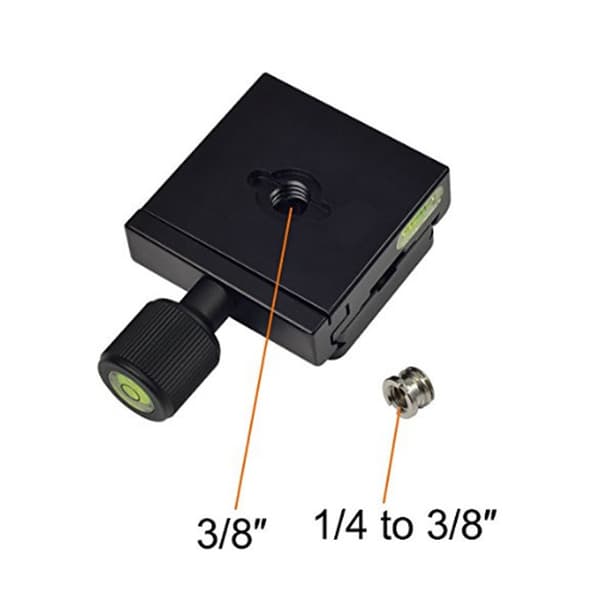 CL-50S 1/4\" 3/8\" Kamerastativ Quick Release Plade Klemme Mount Adapter til Arca Swiss