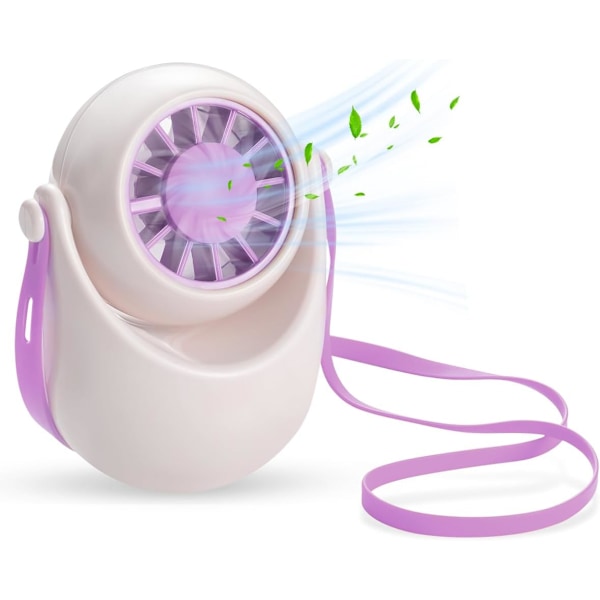 95° Justerbar, USB Genopladelig 2 Vindhastigheder Mini Ventilator til Børn Piger Drenge Kvinder Mænd Indendørs Udendørs Rejse Skole pink