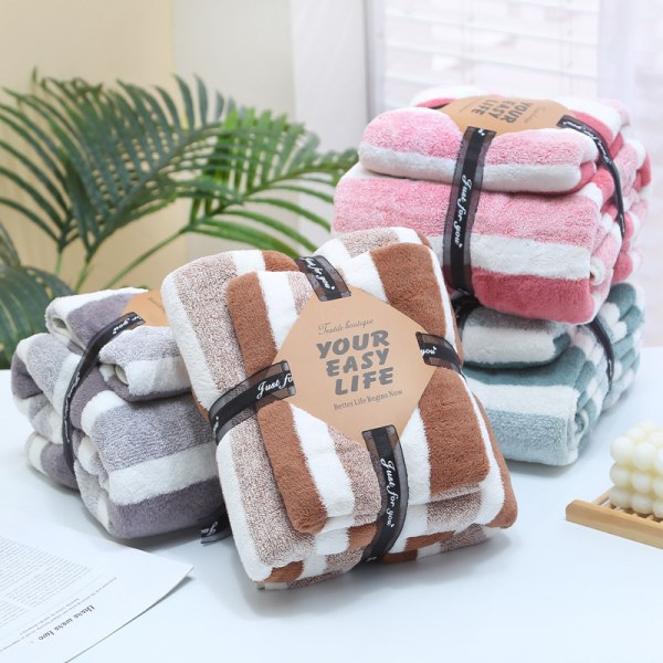 Mikrofiber badlakan set 2-pack tvättlappar mikrofiber korall sammet högabsorberande handduk snabb torkande handduksset för bad grönt